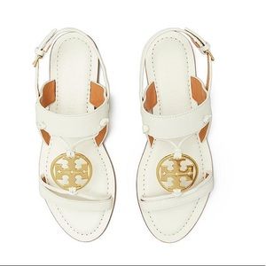 Tory Burch Miller Two-band Sandal In White